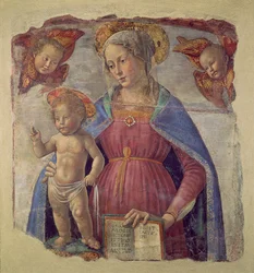 Madonna y Niño con Ángeles